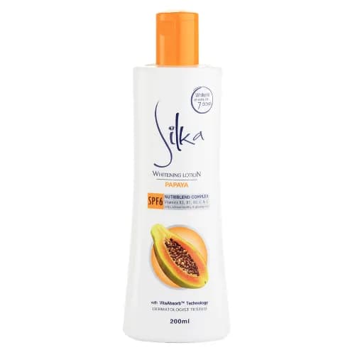 Silka Skin Whitening Lotion with Papaya SPF6 200 ml