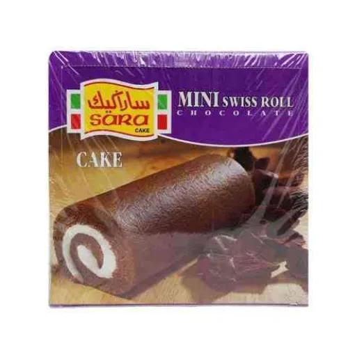 Sara Cake Mini Swiss Roll Chocolate 6 per pack