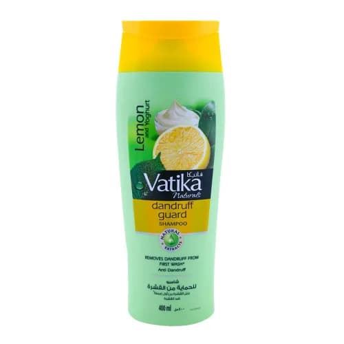 Vatika Naturals Anti-Dandruff Shampoo with Lemon, Yogurt & Oils - no added phthalates, no added petrolatum, no added alcohol 400 ml