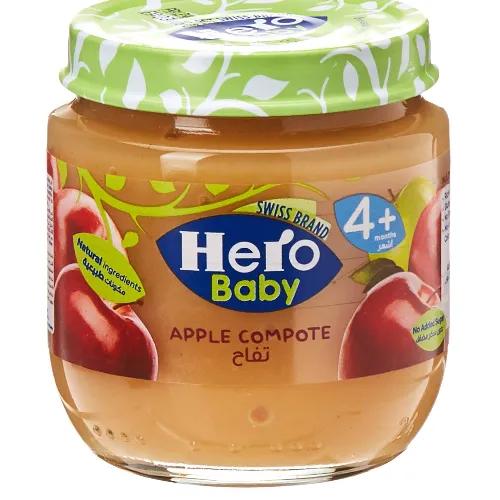 Hero Baby Food Apple Compote 4+ Months - No Added Sugar, Gluten Free 125g