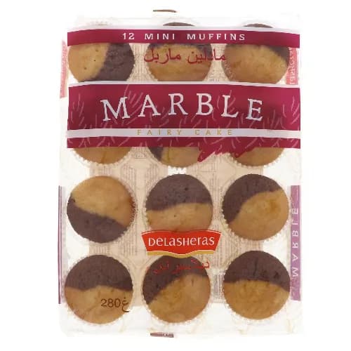 Delasheras Marble Mini Muffins 12 Pcs