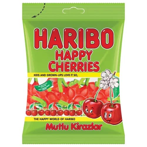 Haribo Happy Cherries Gummies - Artificial Color Free 80g