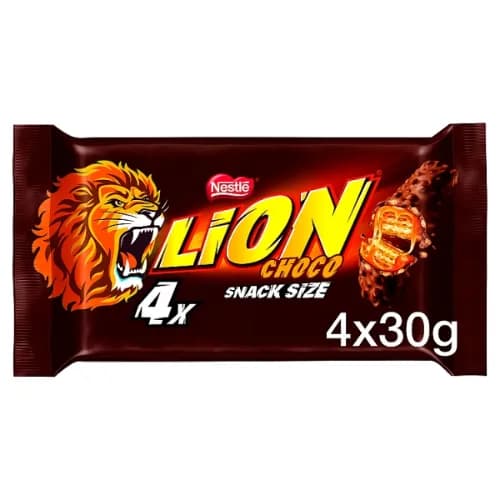 Nestle Lion Milk Chocolate Coated Wafer Bar Filled with Caramel & Cereals 30 gr