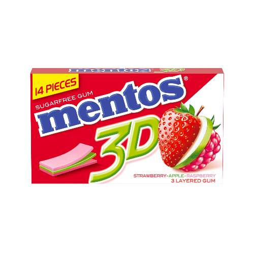 Mentos 3d Fruity Fresh Gums 33g
