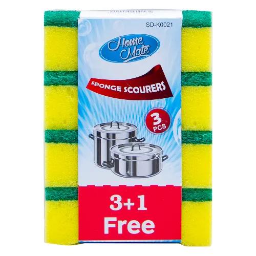 Home Mate Sponge Scourers, 4 Pcs