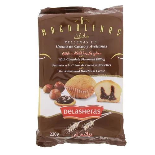 Delasheras Chocolate Flavoured Filling Magdalenas 220 G