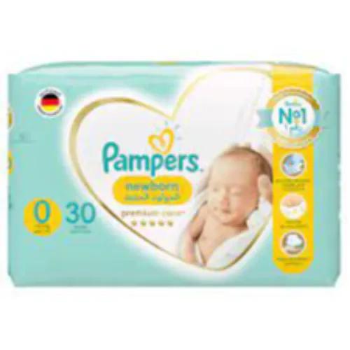 Pampers Premium Care Newborn Diapers Size 0 (Up to 2.5kg) 30 per pack