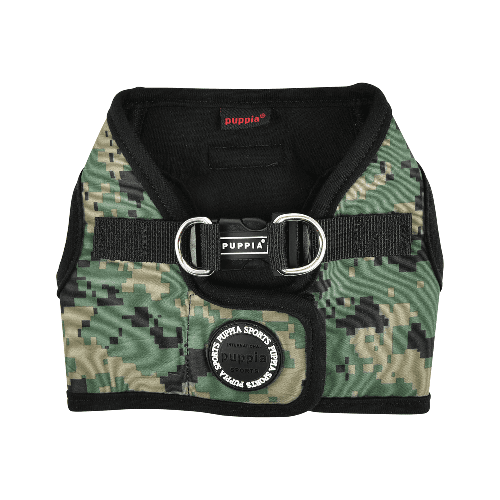 Puppia Sentinel Dog Harness With Id Tag  Khaki Camo - S - M