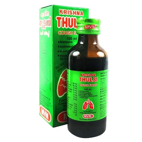 Mvm krishna tulsi antitussive and antihistamine cough syrup 100ml