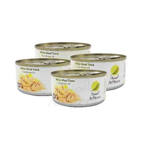 Al Meera White Meat Tuna In Sunflower Oil 185G X 4