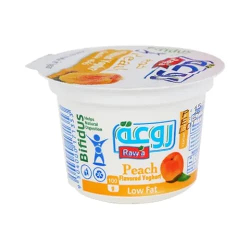 Raw'a Low Fat Peach Yogurt 100 gr