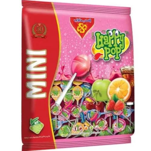 Happy Pop Mini Assorted Lollipops - No Added Artificial Colors, No Added Artificial Preservatives 6 x 35g