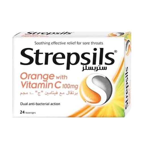 Strepsils Orange with Vitamin C 24 per pack