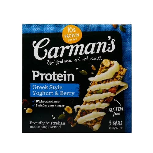 Carmans Greek Style Protein Bar Yoghurt & Berry 200g