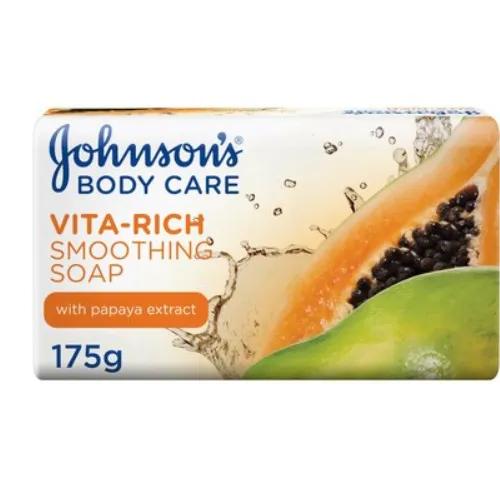 Johnson's Body Care Vita-Rich Smoothing Soap Bar With Papaya Extract 175g