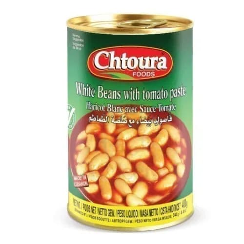 Chtoura Foods White Beans in Tomato Sauce, 400g