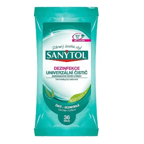 Sanytol Multipurpose Disinfectant Wipes Eucalyptus Scent - bleach free 36 tissues