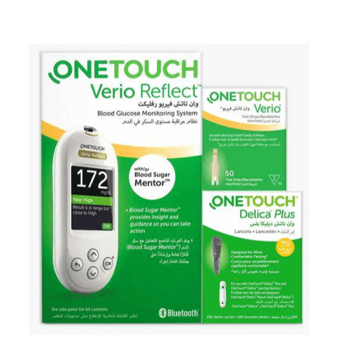 Onetouch Verio Reflect Machine + 100 Strips + 100 Delica Plus