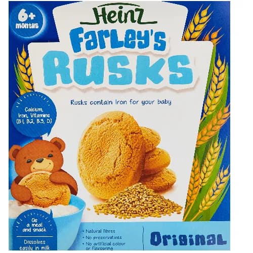 Heinz Farley's Original Rusks 6+ Months - Preservatives Free, Artificial Color Free, Artificial Flavors Free 300g