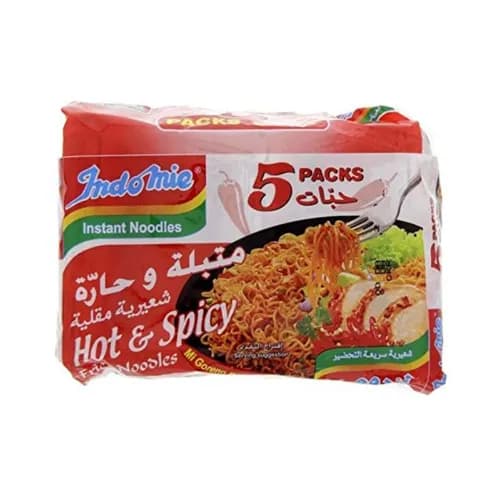 Indomie Instant Noodles Hot & Spicy Flavor 5 x 80g