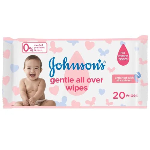 Johnson's Gentle All Over Wipes 20 Wipes