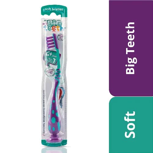 Aquafresh Toothbrush Big Teeth Soft 1 Piece Assorted Colours