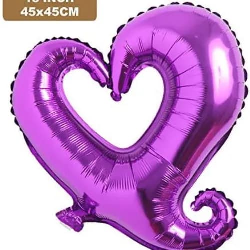 Heard Foli Helium Balloon Purple