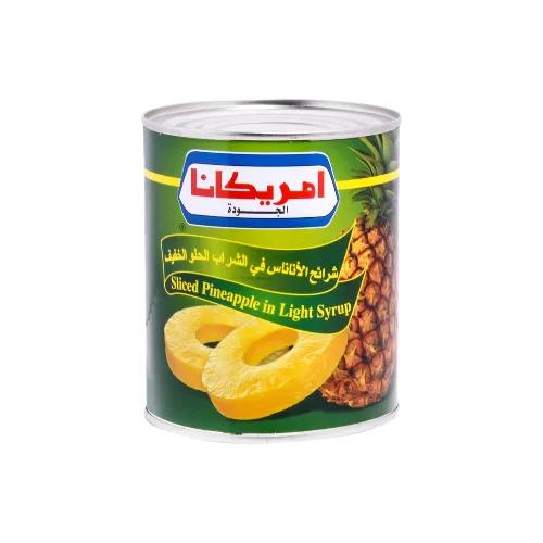 Americana Sliced Pineapple In Light Syrup 825g