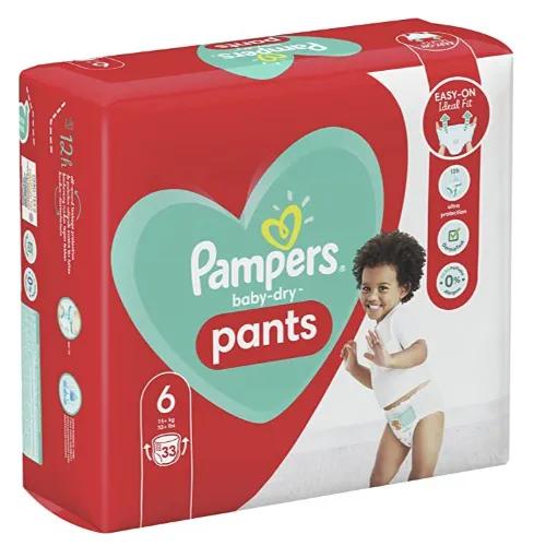 Pampers Baby Dry Nappy Pants Size 6 (Above 15kg) 33 per pack