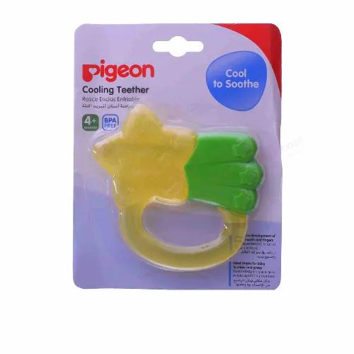 Pigeon Green & Yellow Cooling Teether for Babies (4+ Months) - BPA free 1 pcs