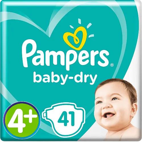 Pampers Baby-Dry Diapers Size 4+ (10-15kg) 41 per pack