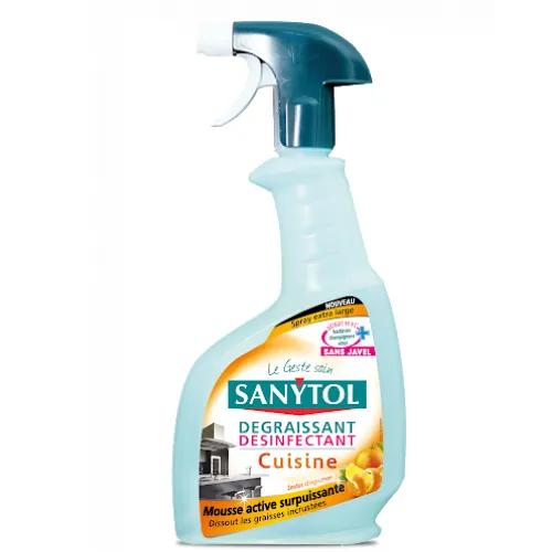 Sanytol Active Foam Disinfectant Surface Cleaning Spray Citrus Peel Scent - bleach free 500 ml