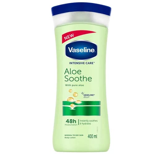 Vaseline Intensive Care Soothing Light Body Lotion with Aloe Vera Extract & Vaseline Jelly for Dry Skin 400 ml