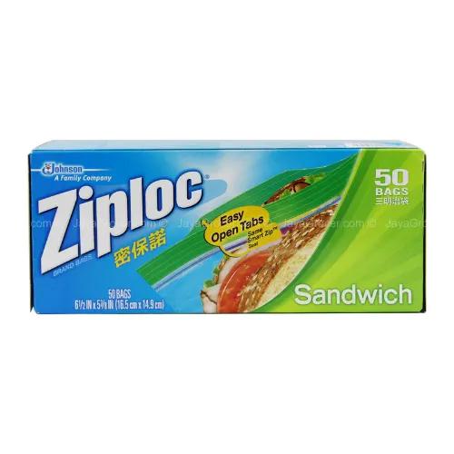 Ziploc Seal Top Sandwich Bags (16.5x14.9cm) 50 per pack