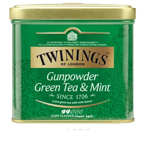 Twinings Gunpowder Green Loose Tea Mint Flavor 200 gr