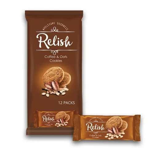 Relish Coffee & Oats Cookies 12 x 42 gr