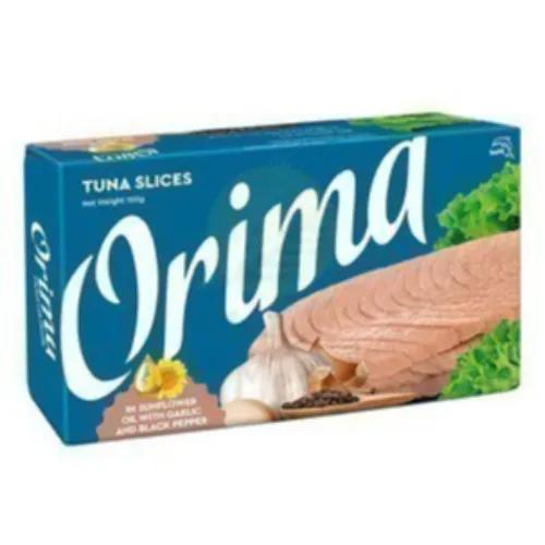 Orima Tuna Slices Sf Oil W/Garlic&Blk Pepr 100G