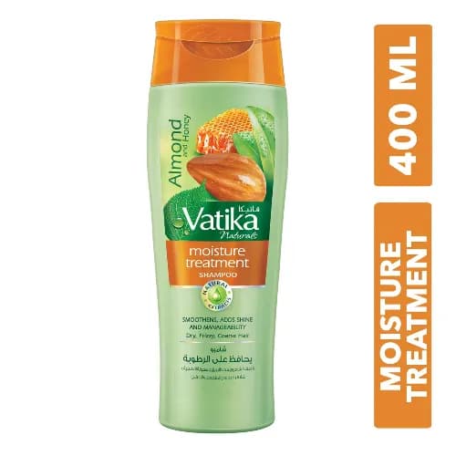 Vatika Naturals Moisture Treatment Shampoo with Almond & Honey Extracts for Dry, Frizzy & Coarse Hair 400 ml