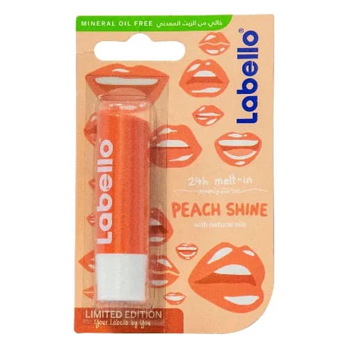 Labello Peach Shine Mineral Oil Free Lip Balm 4.8g