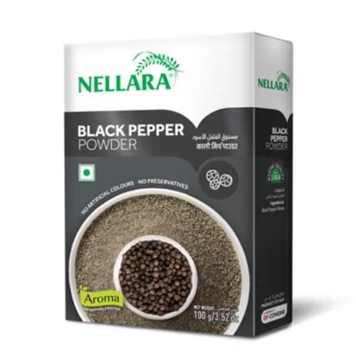 Nellara Black Pepper Powder - artificial colors free, preservatives free 100 gr