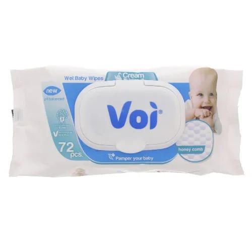 Voi Baby Wet Wipes Cream Lotion 1 Packet 72 Pieces