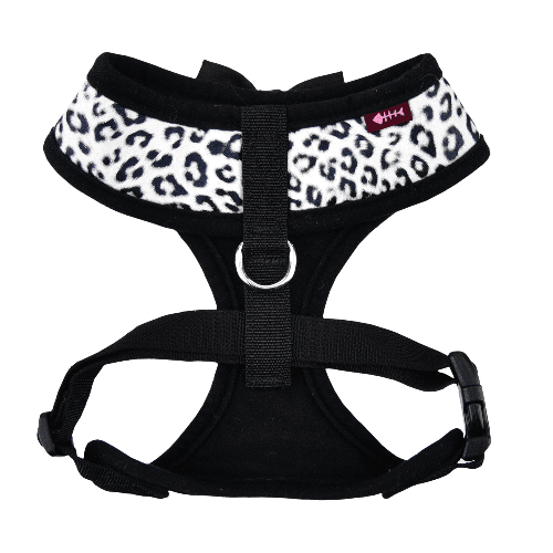 Puppia Leone Leather Harness With Bell - Zebra - Medium