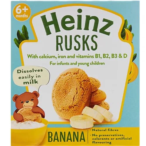 Heinz Farley's Rusks Date Flavor 6+ Months - Preservatives Free, Colorants Free, Artificial Flavor Free 150g