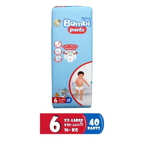 Sanita Bambi 2 اكس لارج Baby Pants Diapers Size 6 (16+ kg) 40 per pack