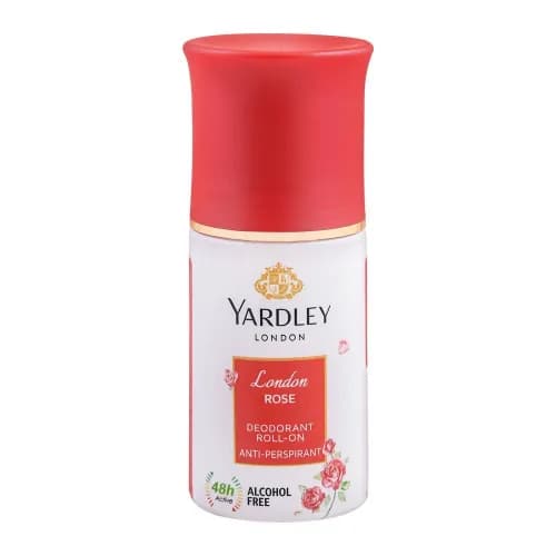 Yardley London Rose Anti-Perspirant Roll-On Deodorant - alcohol free 50 ml