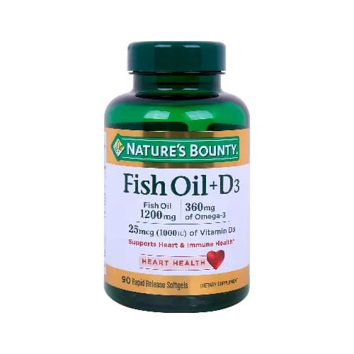 Nature's Bounty Fish Oil + D3 90 Pieces