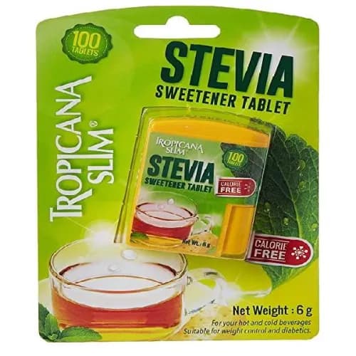 Tropicana Slim Stevia Sweeteners (100 Tablets) - calorie free 6 gr