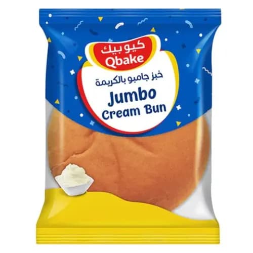 Qbake Jumbo Bun Filled with Cream 90 gr