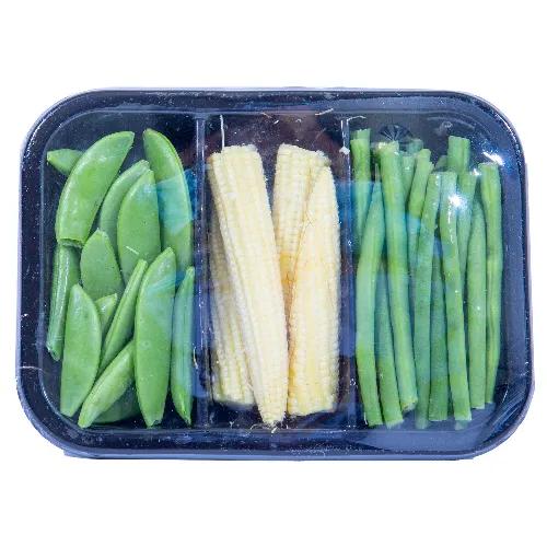 Baby Corn + Fine Beans + Sugar Snaps 1Pkt