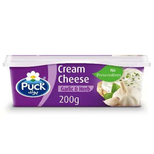 Puck Cream Cheese with Garlic & Herbs - preservatives free 200 gr